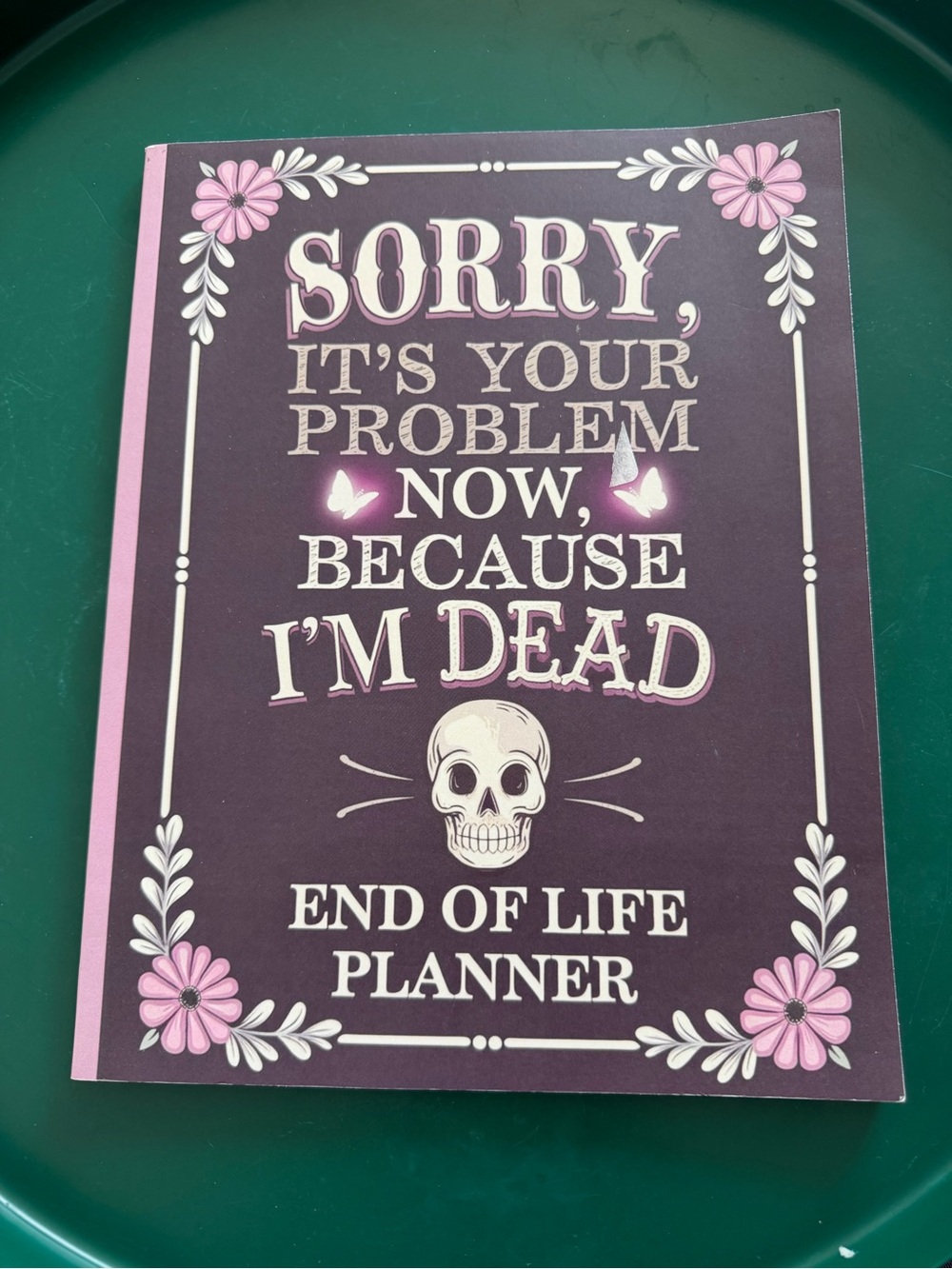 End of Life Planner Notebook - Purple Cover